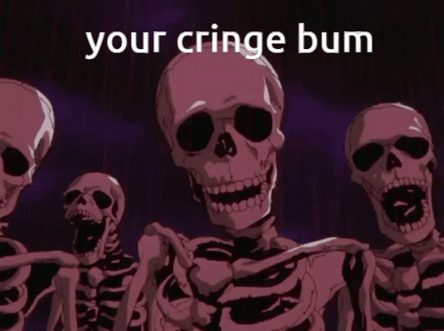 Cringe Skeleton On Fan Meme GIF