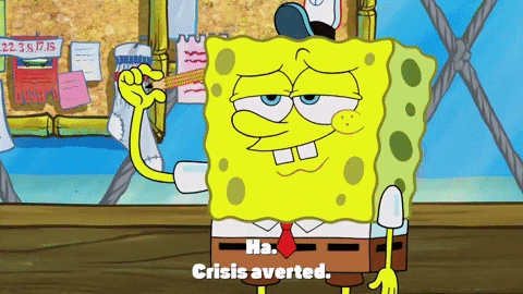 Crisis Averted Spongebob Squarepants GIF