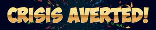 Crisis Averted Text Animation GIF