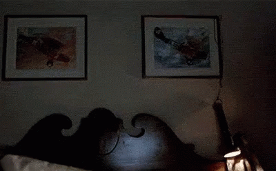 Crispin Glover Wakes Up Screaming From A Nightnare GIF