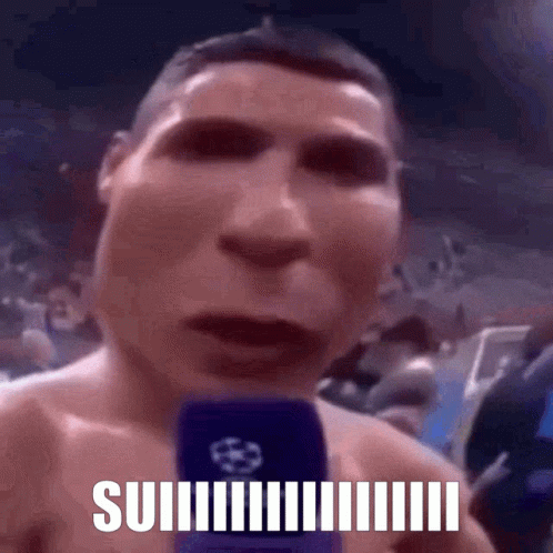 Cristiano Ronaldo Distorted Face Siu GIF