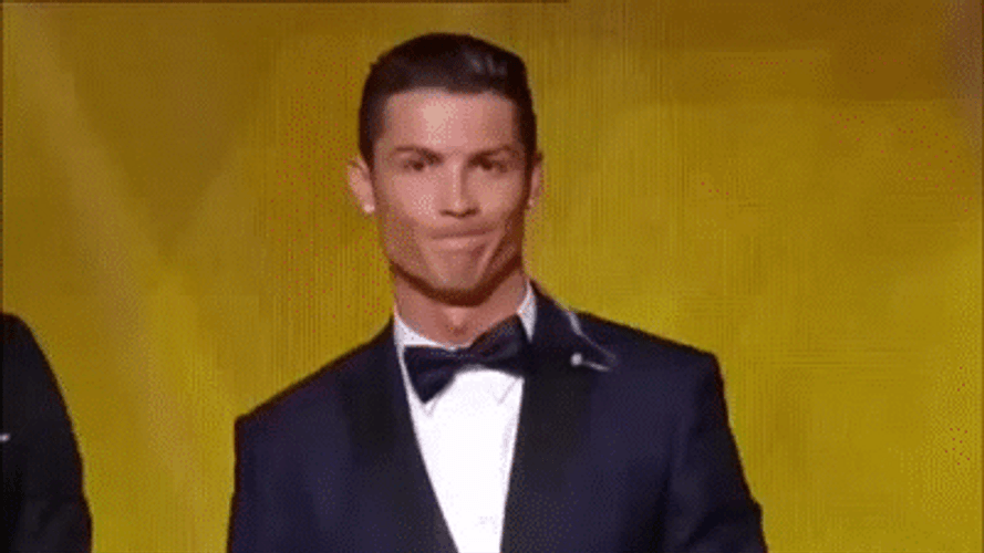 Cristiano Ronaldo Receive Award Cheer GIF