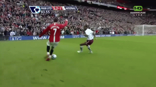 Cristiano Ronaldo Scoring A Goal Guarding Ball GIF