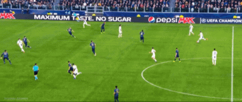 Cristiano Ronaldo Scoring A Tap In Goal In Blue Jersey GIF