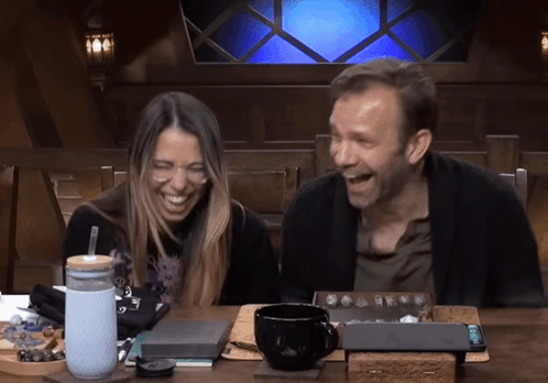 Critical Role Laura Bailey Travis Laughing GIF