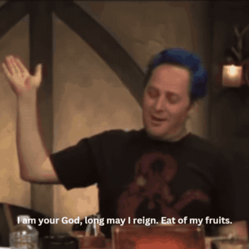 Critical Role Taliesin Jaffe Blue Hair GIF