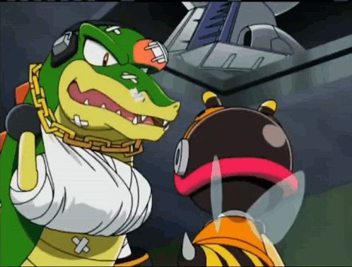 Crocodile and Bee With Bandaged Arms