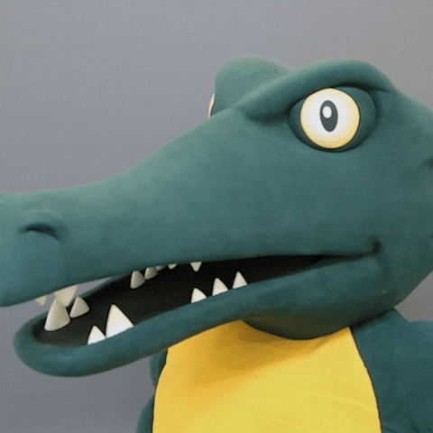 Crocodile Animation Calculating GIF