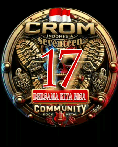 Crom Indonesia Seventeen Logo With Skull GIF