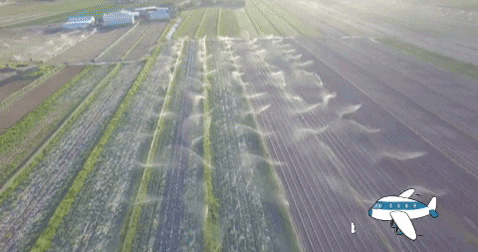 Crop Farm Aerial View GIF