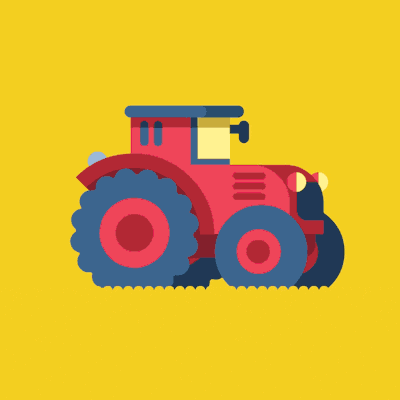 Crop Harvest Truck Animation GIF