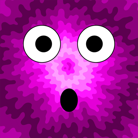 Cross Eyed Purple Art Loop GIF