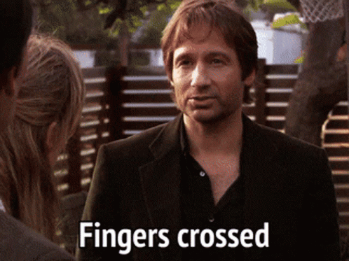 Cross Fingers David Duchovny GIF