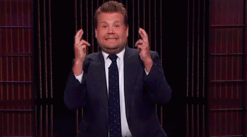 Cross Fingers James Corden GIF