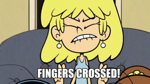 Cross Fingers Lori Loud GIF