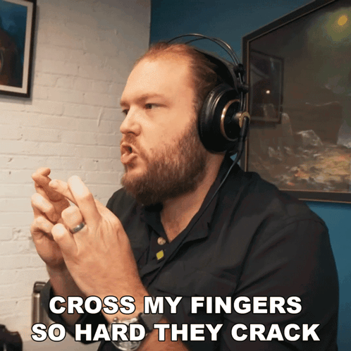 Cross Fingers Sam Gorski GIF