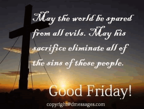 Cross Saying May The World Be Spared From All Evils GIF