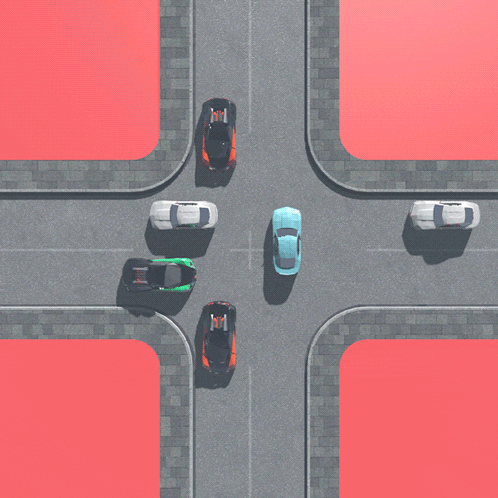 Cross Way Traffic GIF