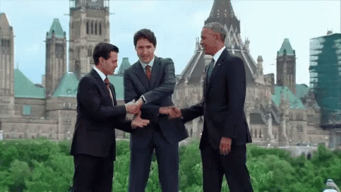 Crossover Shaking Hands Trio Businessmen GIF