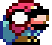 Crouching Pixel Mario GIF