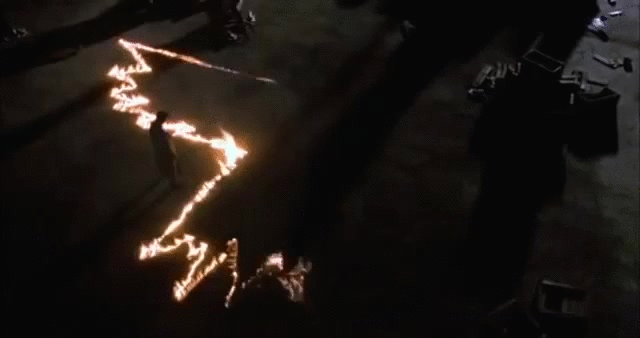 Crow Symbol Using Fire GIF