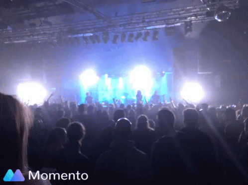 Crowd At Concert With Memento Logo GIF