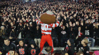 Crowd Buckeyes Wave With Brutus GIF