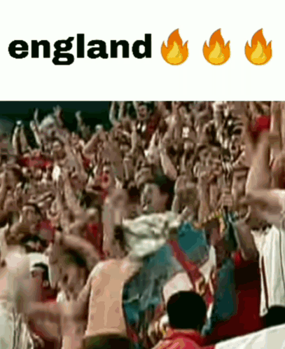 Crowd Cheering In Stadium With England GIF