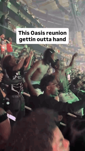 Crowd Dancing at Stadium This Oasis Reunion Gettin Outta Hand