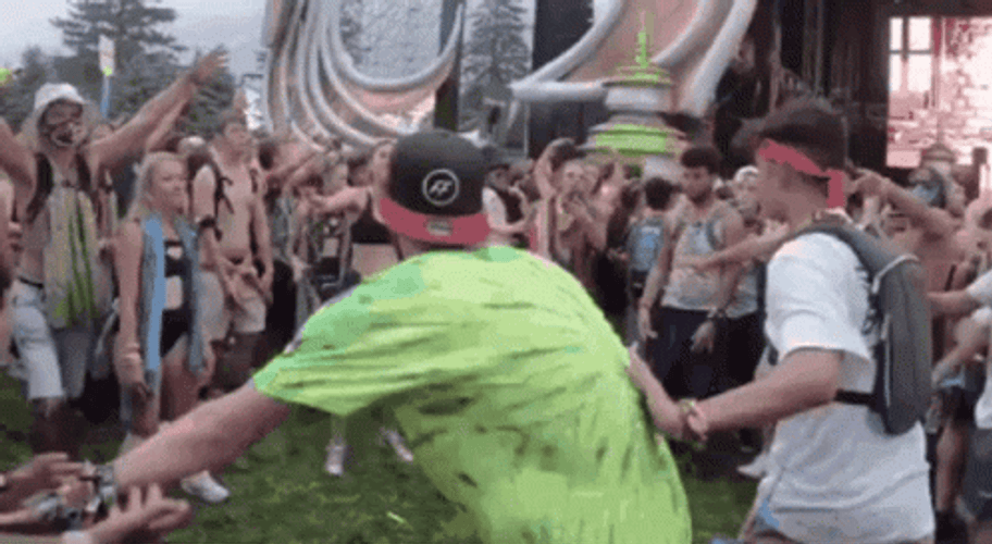 Crowd Encouraging To Open Up Mosh Pit GIF