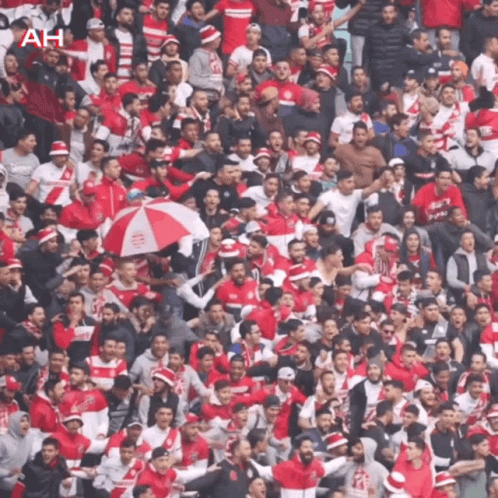 Crowd In Stadium With Letters Ah GIF