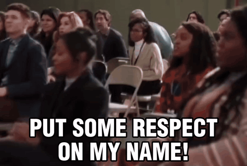 Crowd Sitting In Chairs Put Some Respect On My Name GIF