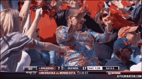 Crowd Watching Arkansas and Ole Miss Play
