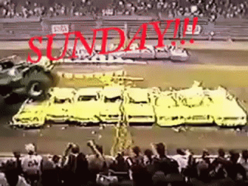 Crowd Watching Race with Red Sunday