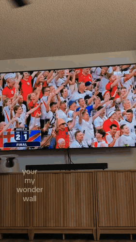 Crowd Watching Soccer Game Score 21-0 GIF