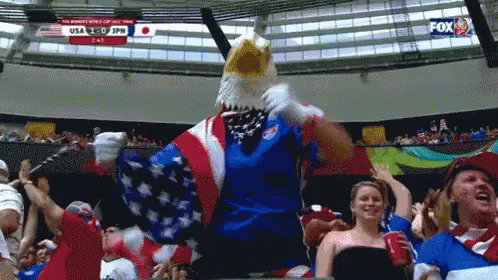 Crowd Watching Soccer Game With Fox Advertisement