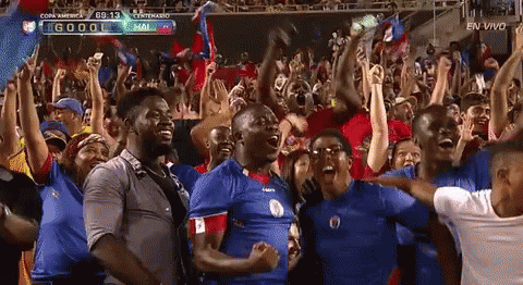 Crowd Watching Soccer Game With G00 Scoreboard GIF