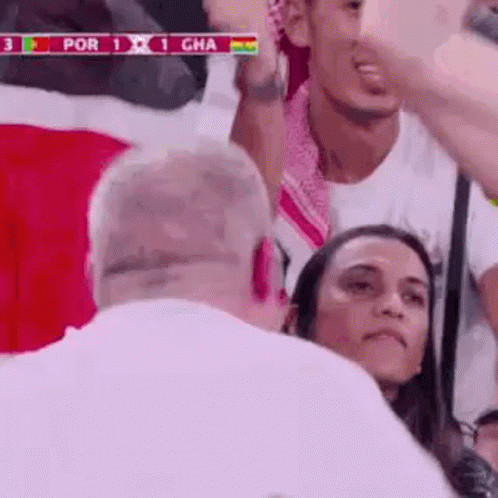 Crowd Watching Soccer Match In Stadium GIF