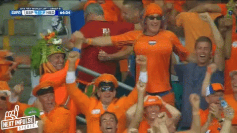 Crowd Watching Sports Game Next Impulse Sports Logo GIF
