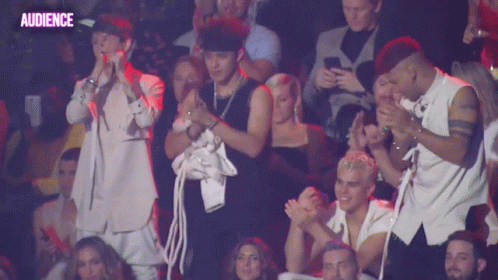 Crowd With Audience Text GIF