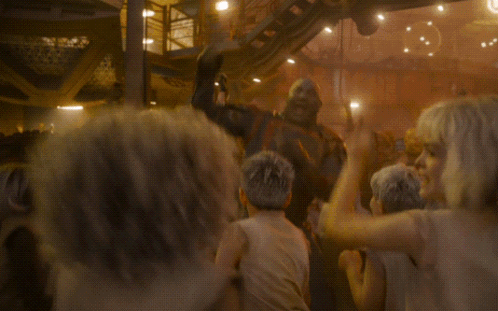 Crowd With Hands In The Air GIF