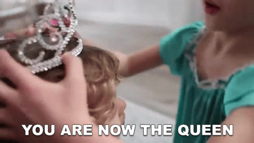 Your Are Now A Queen Little Girl Wearing Crown GIF