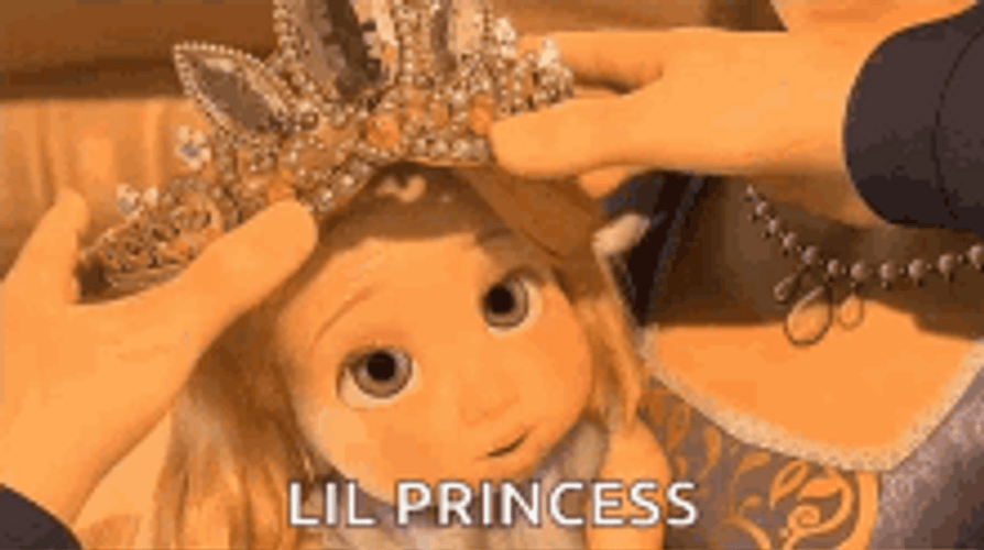 Crown Little Princess Rapunzel Tangled Disney Movie GIF