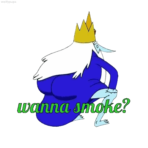 Crown-Wearing Character Asking Wanna Smoke