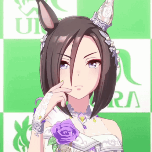 Crowned Girl On Green And White Checkered R GIF