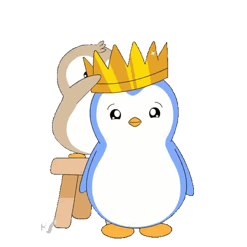 Crowned Penguin and Another Penguin Saying Best Dad