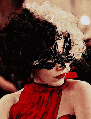 Elegant Cruella Masked Talking GIF