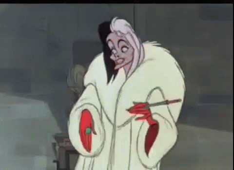 Cartoon Cruella Smoking Cigarette GIF