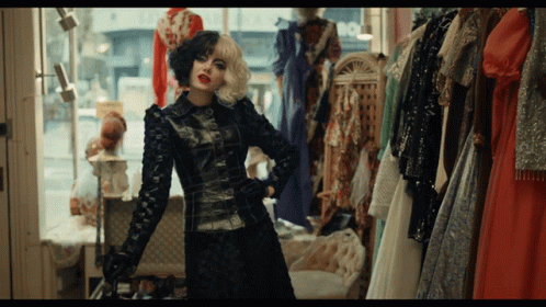Fashionable Cruella Standing GIF