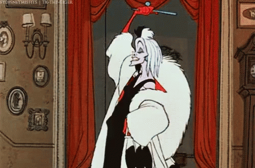 Cartoon Cruella Bow GIF